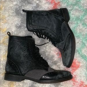Free People Black Western Style Boots